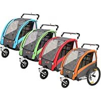 Los mejores  - Fiximaster Remolque de bicicleta 2020 V2 multifunción- 2 en 1- giratorio 360°- para bebé- cochecito de bebé- con…